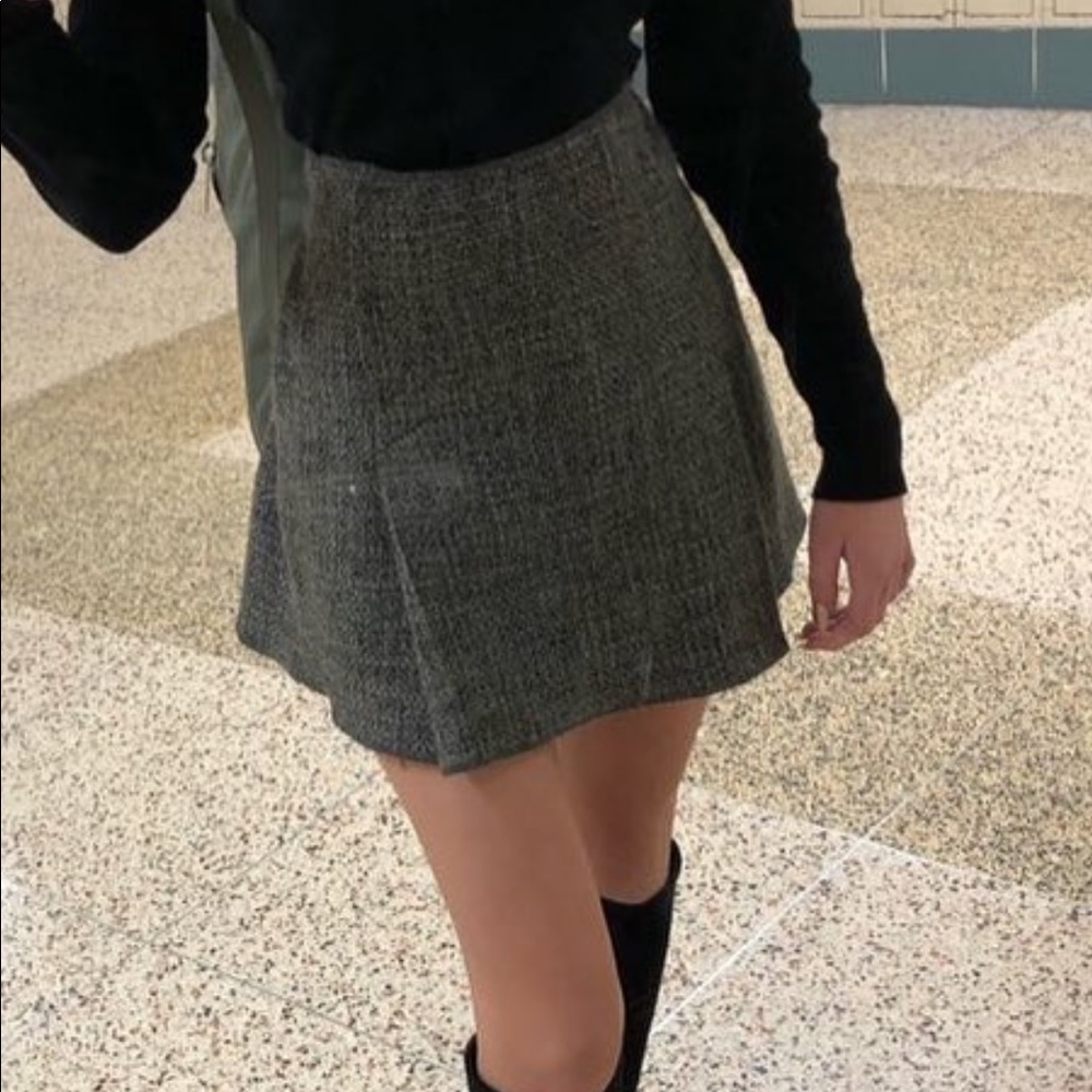 AUTHENTIC gray wool miu miu mini skirt